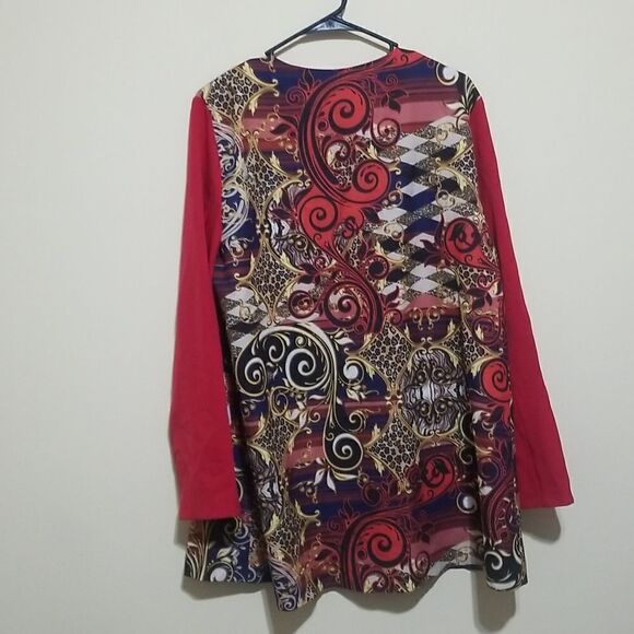 PineMa Red Floral Coat Sz 46 - Picture 5 of 8